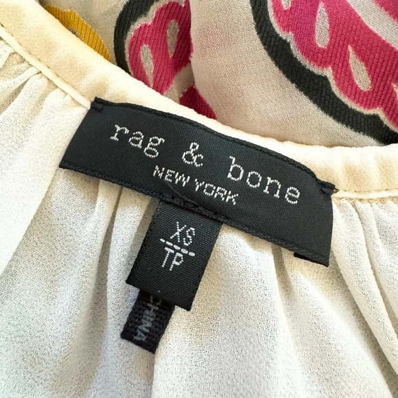 RAG & BONE Bailey Floral Print Georgette Mini Dress with Pockets Size XS NWT - Picture 9 of 12